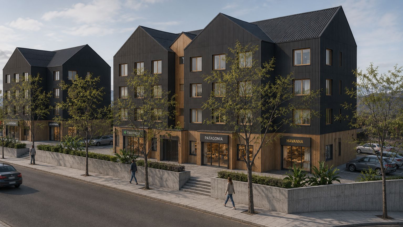 Locales comerciales y acceso residencial