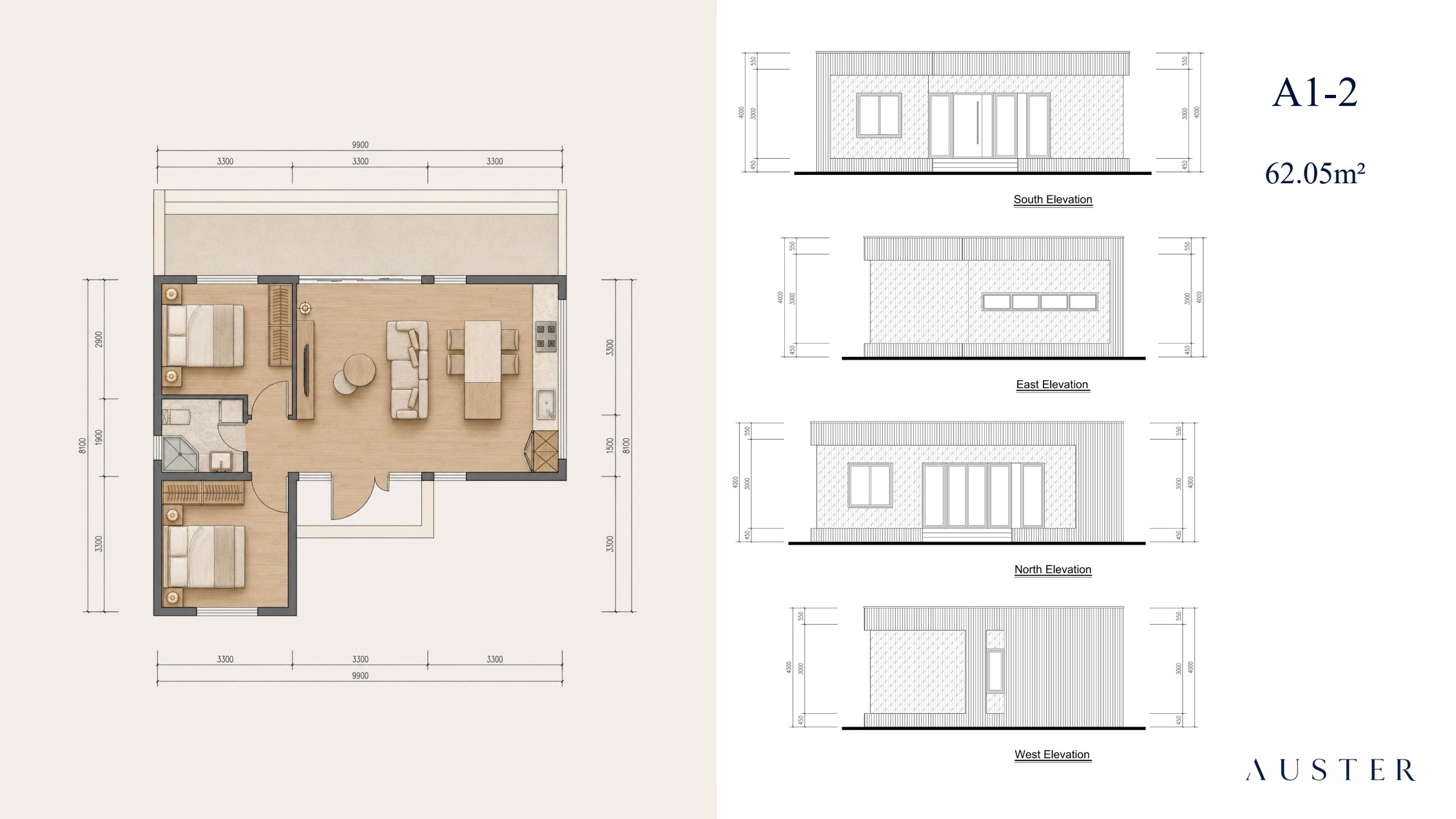 A1-2 · 62,05 m²