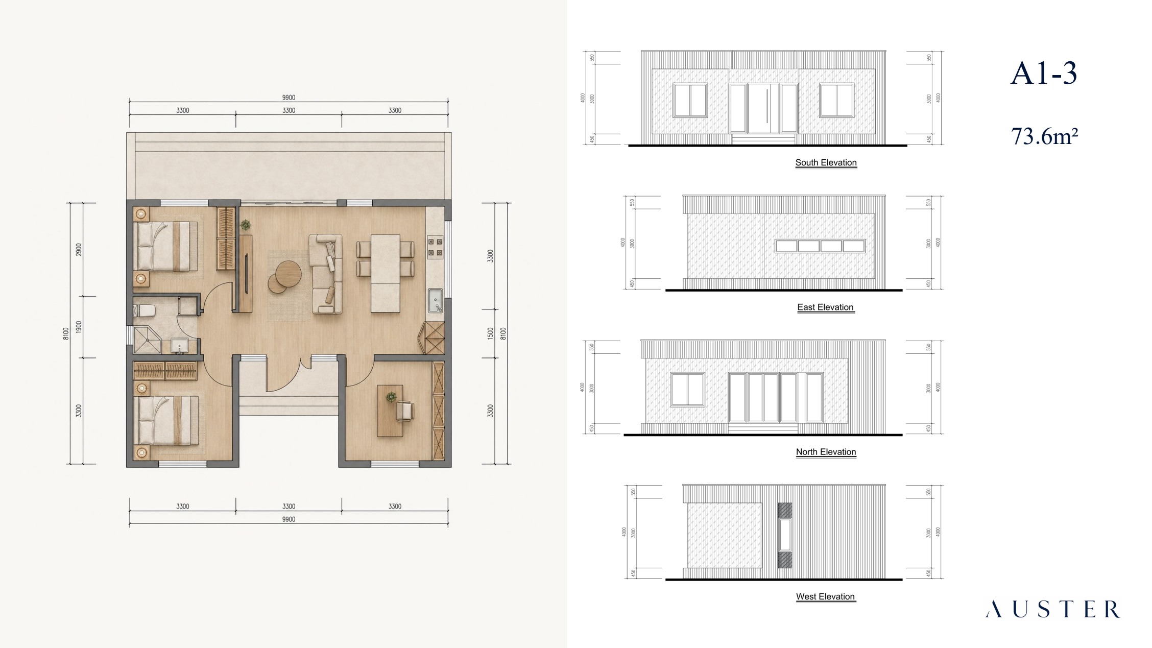 A1-3 · 73,66 m²